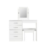 nevada white dressing table set