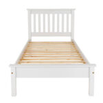 Monaco Low Foot End Single Bedframe - White - Image 3