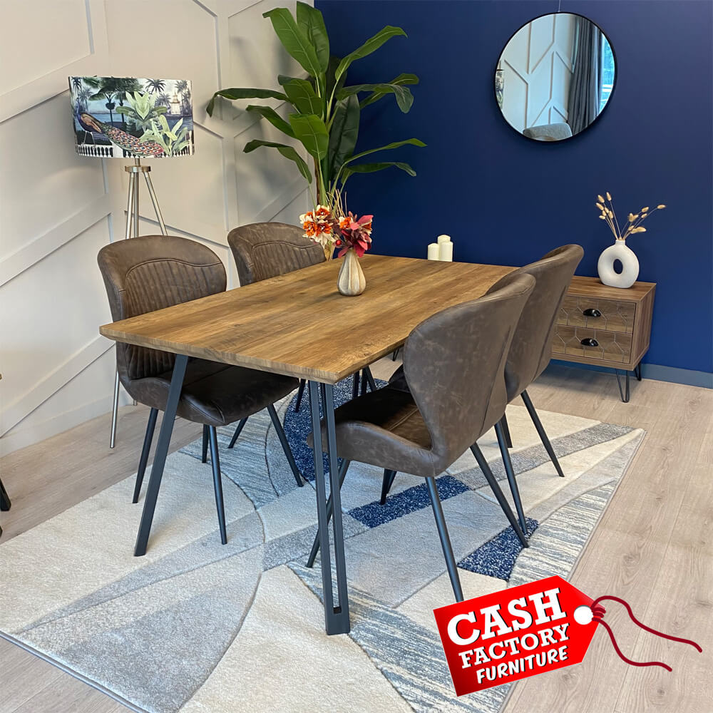 Quebec Straight Dining Set Cash Factory Furniture
