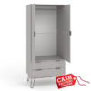 Augusta Grey 2 Door Wardrobe