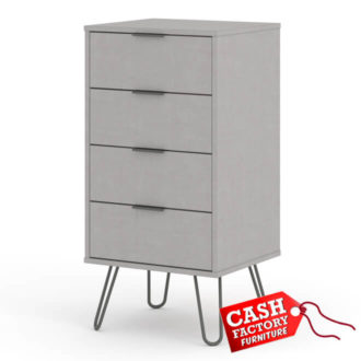 Augusta Grey 4 Drawer Narrow Chest