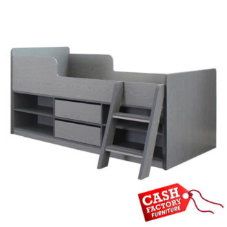 Felix Low Sleeper Bed in Grey