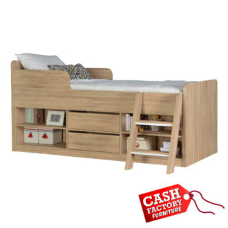 Felix Low Sleeper Bed in Sonoma Oak