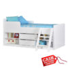 Felix Low Sleeper Bed in White Felix Low Sleeper Bed in White