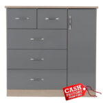 Nevada Grey Low Wardrobe