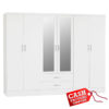 Nevada White 6 Door Wardrobe