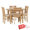 Oxford 1+4 Dining Set – Oak+Natural