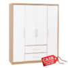 Seville 4 Door 2 Drawer Wardrobe – White