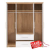 Seville 4 Door 2 Drawer Wardrobe – White