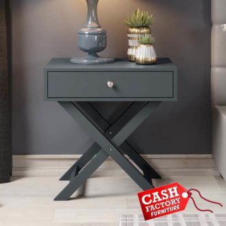 Options Midnight - X Leg Bedside Chest