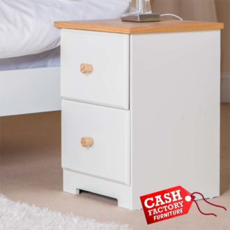 Colorado 2 Drawer Petite Bedside Locker