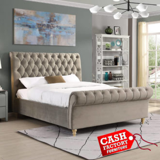 Kilkenny Sleigh Bed - Mink
