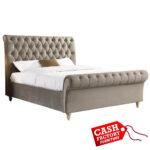 Kilkenny Sleigh Bed - Mink