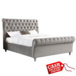 Kilkenny Sleigh Bed - Silver