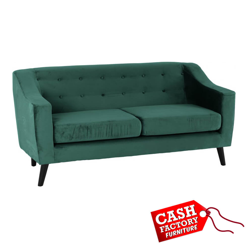 Ashley 3 Seater Sofa Green Velvet