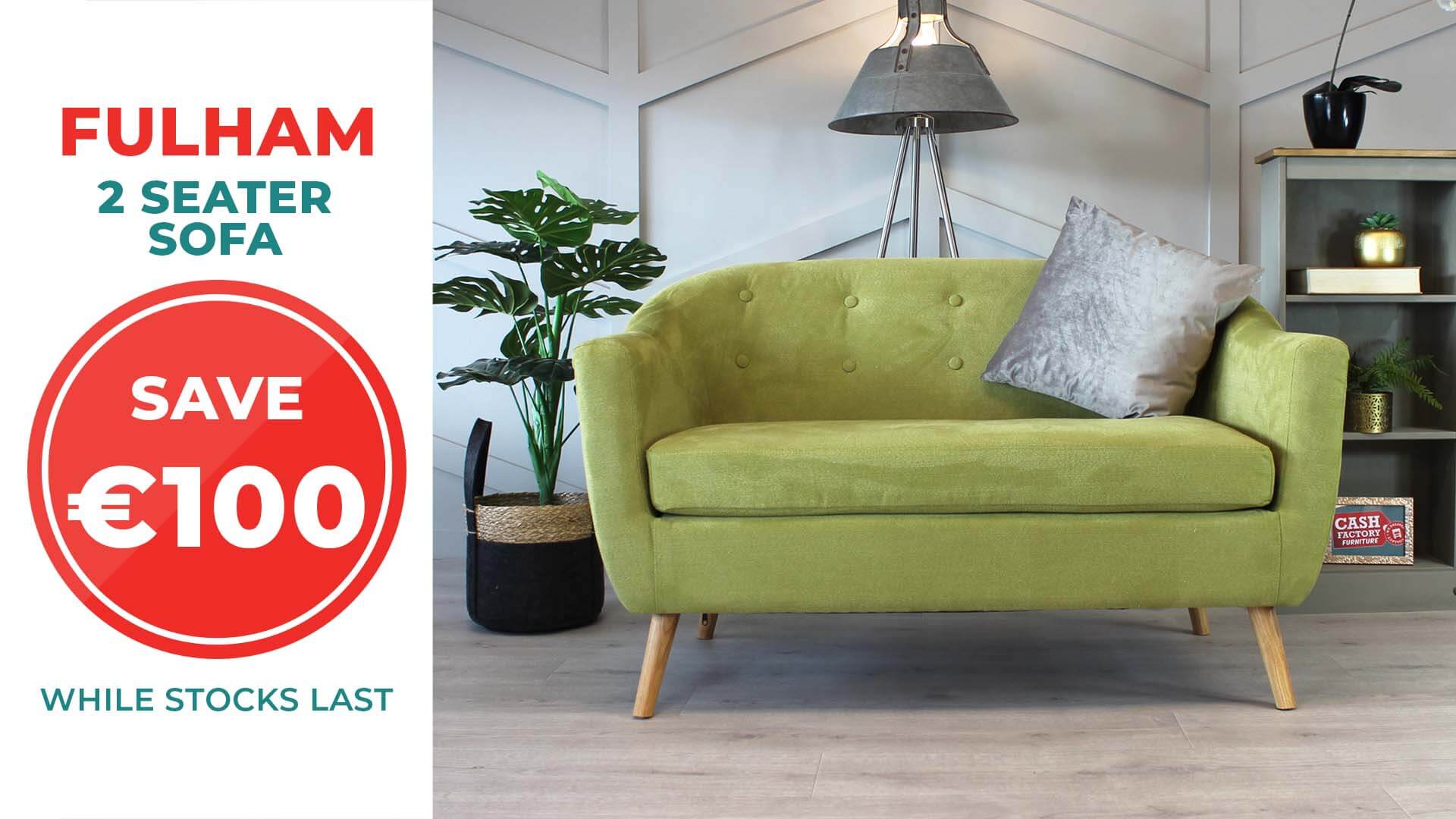 FULHAM 2 SEATER OLIVE