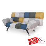 Boston Sofabed - Yellow + Blue Patchwork