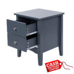 Como Blue 2 Drawer Petite Bedside Table
