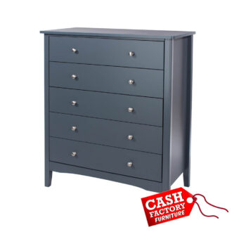 Como Blue 5 Drawer Chest