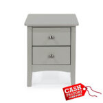Como Grey 2 Drawer Petite Bedside Locker
