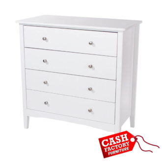 Como White 4 Drawer Chest