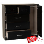 Nevada Black Low Wardrobe
