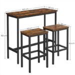 Song Bar Table + 2 Stools