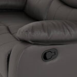 Roma 3+2 Reclining Suite - Grey Faux Leather