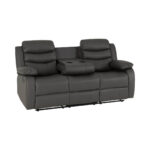 Roma 3+2 Reclining Suite - Grey Faux Leather