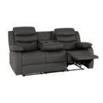 Roma 3+2 Reclining Suite - Grey Faux Leather