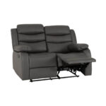 Roma 3+2 Reclining Suite - Grey Faux Leather