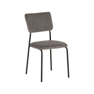 Sheldon Dining Chairs - Grey Velvet