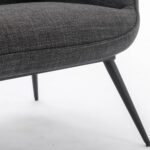 Katelyn Accent Chair & Stool Charcoal
