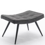 Katelyn Accent Chair & Stool Charcoal
