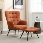Katelyn Accent Chair & Stool - Copper