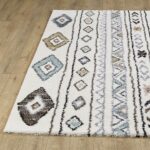 Alaska Aztec Pattern Rug - White