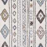 Alaska Aztec Pattern Rug - White