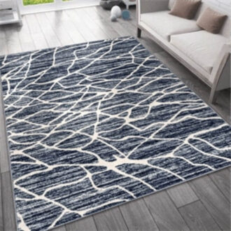 Aspire Abstract Pattern Rug - Navy
