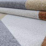 Aspire Geometric Pattern Rug - rust Grey