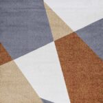 Aspire Geometric Pattern Rug - rust Grey