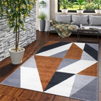 Aspire Geometric Rug - Rust