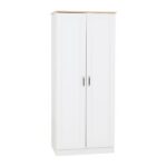 Portland 2 Door Wardrobe - White Oak Effect