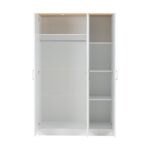 Portland 3 Door Wardrobe - White Oak Effect