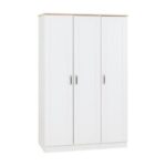 Portland 3 Door Wardrobe - White Oak Effect