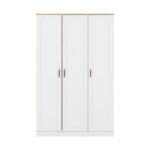 Portland 3 Door Wardrobe - White Oak Effect