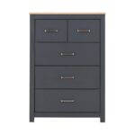 Portland 32 Drawer Chest - Grey Oak Effect