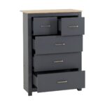 Portland 32 Drawer Chest - Grey Oak Effect