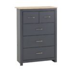 Portland 32 Drawer Chest - Grey Oak Effect