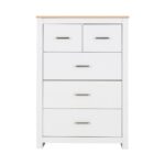 Portland 3+2 Drawer Chest - White