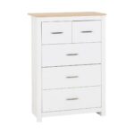 Portland 3+2 Drawer Chest - White